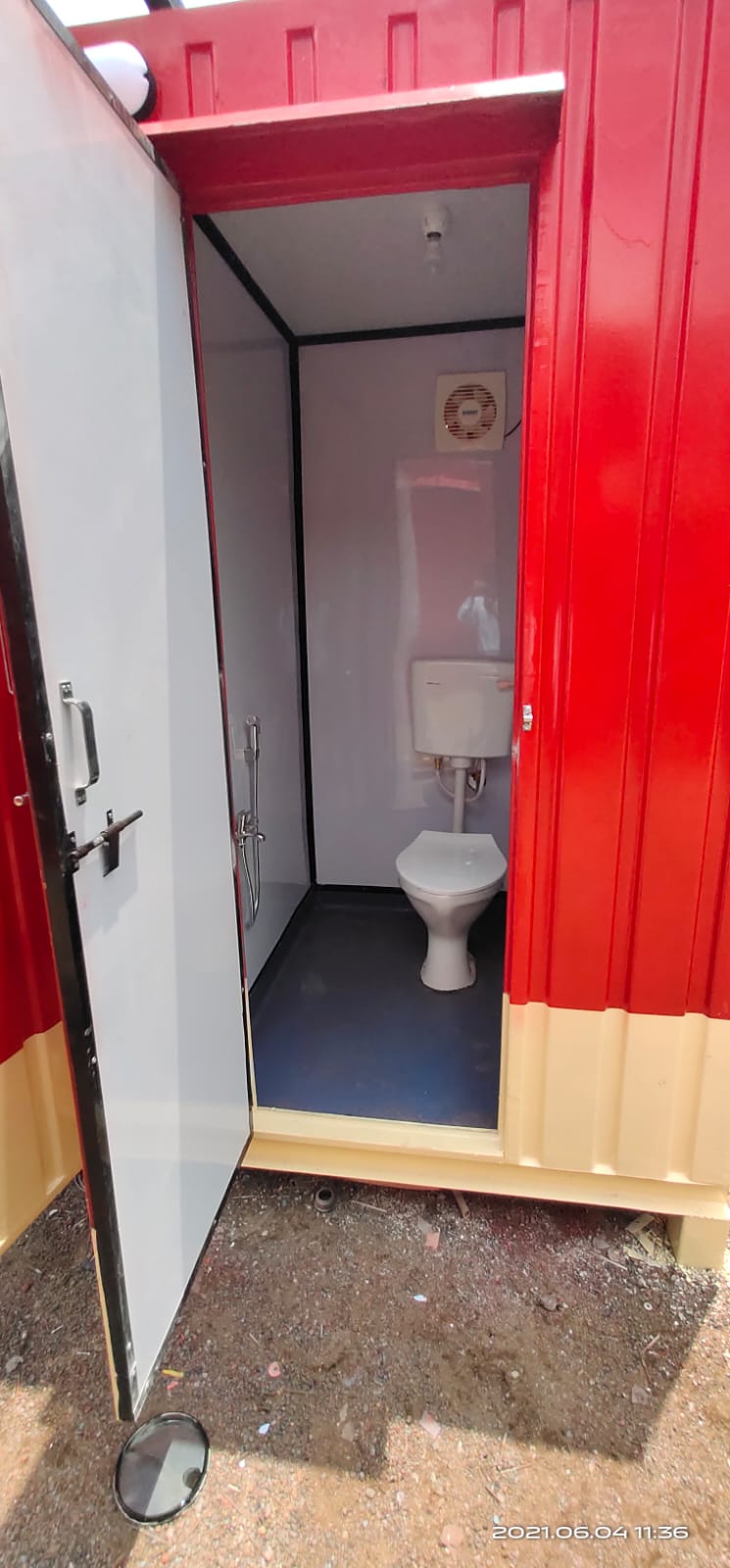 site toilet container